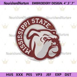 Mississippi State Bulldogs Logo Embroidery, Mississippi State Bulldogs Machine Embroidery