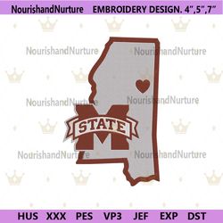 Mississippi State Bulldogs Machine Embroidery, Mississippi State Bulldogs Football Logo Embroidery Design