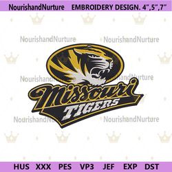 NCAA Football Embroidery Designs, NCAA Missouri Tigers Embroidery Design File