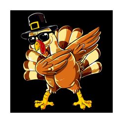 Dabbing Turkey Svg, Thanksgiving Svg, Dabbing Turkey Svg, Turkey Svg, Funny Turkey Svg, Funny Thanksgiving Svg, Thanksgi