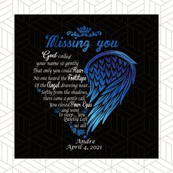 Trending Svg, Missing You Png, Missing You Angel, Angel Wings Png, Family Loss Png, Angel Loss Svg, Family Member Loss,