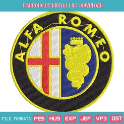 Alfa Romeo Logo Car Embroidery Digitizing Logo Car Download File