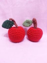 apple plush, amigurumi crochet patterns, crochet pattern