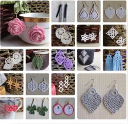 25 Crochet Earrings Volume 2  Amigurumi PDF Pattern toys patterns