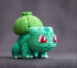 Bulbasaur pokemon Amigurumi Crochet Patterns, Crochet Pattern