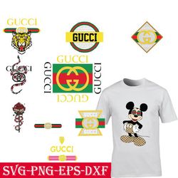 Gucci Logo Bundle Svg, Gucci svg files
