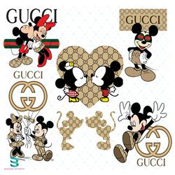 Mickey Minnie Gucci Bundle Svg, Mickey Gucci Svg