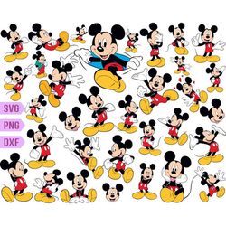 Mickey Mouse SVG Bundle, Head svg Birthday svg, Mickey Mouse and Minnie Mouse SVG, Mickey Svg, Minnie svg, Birthday Svg