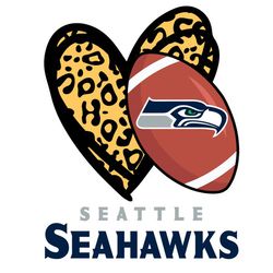 Seattle Seahawks Leopard Heart Svg