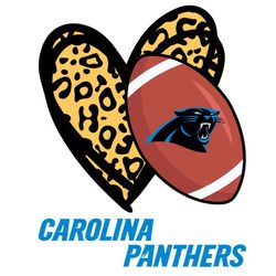 Carolina Panthers Leopard Heart Svg