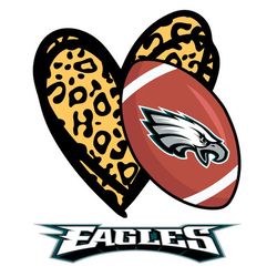 Philadelphia Eagles Leopard Heart Svg