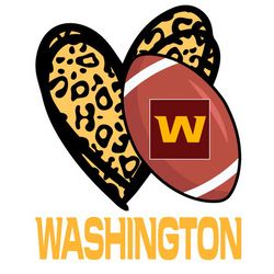 Washington Football Team Leopard Heart Svg