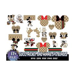Mickey Gucci Logo Bundle SVG, Gucci Logo, Gucci Symbol, Gucci Emblem, Gucci Mickey Mouse, Mickey Mouse Gucci, Gucci SVG