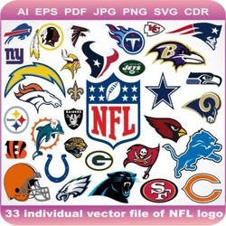 NFL Logo Bundle svg, NFL Svg, Football svg, NFL Teams Svg, NFL Svg, Png, Bundle