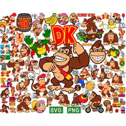 Donkey Kong svg Bundle, Donkey Kong Clipart Bundle, Donkey Kong png, Mario svg, png, Donkey Kong Svg, Kong svg
