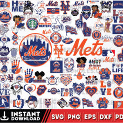 New York Mets Team Bundles Svg, New York Mets Svg, MLB Team Svg, MLB Svg, Png, Dxf, Eps, Jpg, Instant Download