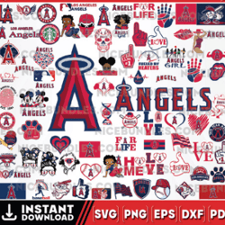 Los Angeles Angels Team Bundles Svg ,Los Angeles Angels Svg, MLB Team Svg, MLB Svg, Png, Dxf, Eps, Jpg, Instant