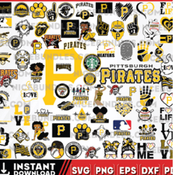 Pittsburgh Pirates Team Bundles Svg, Pittsburgh Pirates Svg, MLB Team Svg, MLB Svg, Png, Dxf, Eps, Jpg, Instant