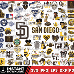 San Diego Padres Team Bundles Svg, San Diego Padres Svg, MLB Team Svg, MLB Svg, Png, Dxf, Eps, Jpg, Instant Dow