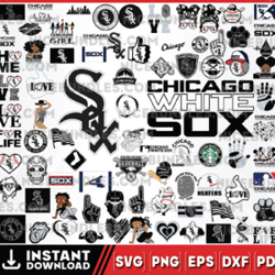 Chicago-White Sox Team Bundles Svg, Chicago White Sox Svg, MLB Svg, MLB Team Svg, MLB Svg, Png, Dxf, Eps, Jpg,