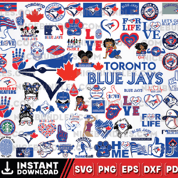 Toronto Blue Jays Team Bundles Svg, Toronto Blue Jays Svg, MLB Team Svg, MLB Svg, Png, Dxf, Eps, Jpg, Instant D