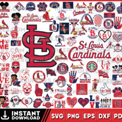 St Louis Cardinals Team Bundles Svg, St Louis Cardinals svg, MLB Team Svg, MLB Svg, Png, Dxf, Eps, Jpg, Instant
