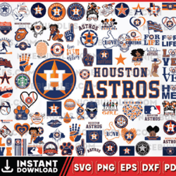 Houston Astros Team Bundles Svg , Houston Astros Svg, MLB Team Svg, MLB Svg, Png, Dxf, Eps, Jpg, Instant Downlo