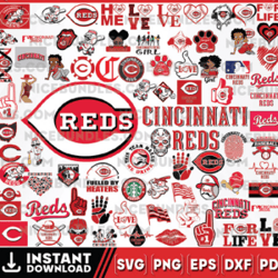 Cincinnati Reds Team Bundles Svg, Cincinnati Reds Svg,MLB Team Svg, MLB Svg, Png, Dxf, Eps, Jpg, Instant Download