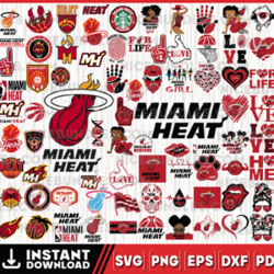 Miami Heat Team Bundles Svg, Miami Heat svg, NBA Teams Svg, NBA Svg, Png, Dxf, Eps, Instant Download