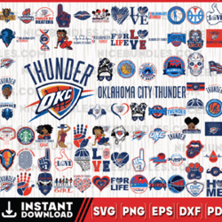 Oklahoma City Thunder Team Bundles Svg, Oklahoma City Thunder svg, NBA Teams Svg, NBA Svg, Png, Dxf, Eps,