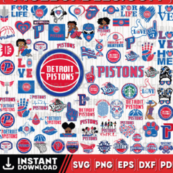 Detroit Pistons Team Bundles Svg, Detroit Pistons svg, NBA Teams Svg, NBA Svg, Png, Dxf, Eps, Instant Download