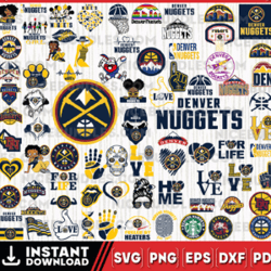 Denver Nuggets Team Bundles Svg, Denver Nuggets svg, NBA Teams Svg, NBA Svg, Png, Dxf, Eps, Instant Download