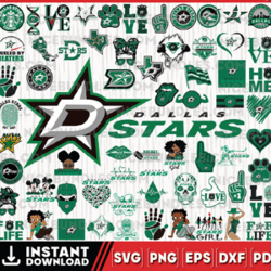 Dallas Stars Team Bundles Svg, Dallas Stars Svg, NHL Svg, NHL Svg, Png, Dxf, Eps, Instant Download