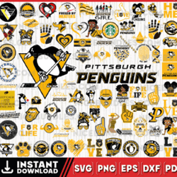 Pittsburgh Penguins Team Bundles Svg, Pittsburgh Penguins Svg, NHL Svg, NHL Svg, Png, Dxf, Eps, Instant Download