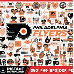 Philadelphia Flyers Team Bundles Svg, Philadelphia Flyers Svg, NHL Svg, NHL Svg, Png, Dxf, Eps, Instant Download