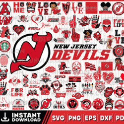New Jersey Devils Team Bundles Svg, New Jersey Devils Svg, NHL Svg, NHL Svg, Png, Dxf, Eps, Instant Download