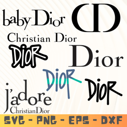 Dior Logo Svg Bundle, Fashion Brand Svg,Famous Brand Svg, Silhouette Svg Files, Layered Files, Dior PNG-SVG-EPS-DXF-PDF.