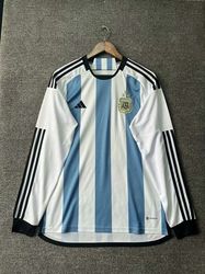 2022 FIFA World Cup Long Sleeve Argentina National Team Home Jersey