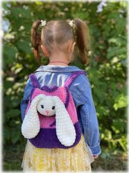 Backpack Bunny,  Amigurumi PDF Pattern toys patterns