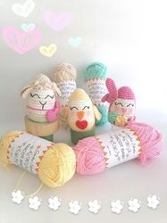 Easter Trio Amigurumi Crochet Patterns, Crochet Pattern