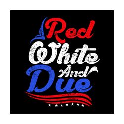 Red White And Due American Flag Color Svg, Nation Svg