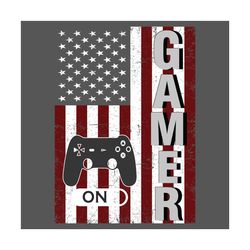 On Game Svg, Trending Svg, Game Svg, American Flag Svg, Game Vintage, Game Gift, American Flag Gift, Man Gamer Shirt, Gi