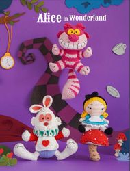 Alice in Wonderland,  Amigurumi PDF Pattern toys patterns
