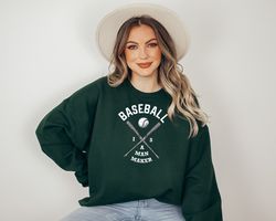 Baseball Game Sweatshirt, Baseball Sweatshirt, Womens Baseball Sweater, Baseball Mom Shirt, Love Baseball Sweatshirts, B