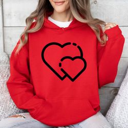 Cute Valentine Sweatshirt, Womens Valentines Hearts Sweatshirt, Valentines Day Women Shirt, Teacher Valentine Sweatshirt
