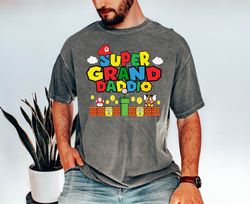 Funny Grandfather Shirt , Super Granddaddio Shirt ,Super Hero Grandfather ,Fathers day Gift for Gra