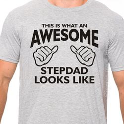 Fathers Day gift Stepdad GIFT This is what Awesome Stepdad Looks Like Stepfather Gift Fathers Day Gift Stepdad t Shirt f