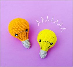 Little Spark Amigurumi Light Bulb Amigurumi Crochet Patterns, Crochet Pattern
