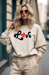 Love Heart Valentines Shirt, Valentine Heart Sweatshirt, Girls Lover Hoodie, Honeymoon Shirt, Valentines Couple Shirt,Cu