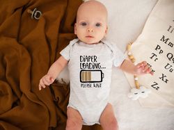 diaper loading shirt, funny baby clothes, custom baby clothes
